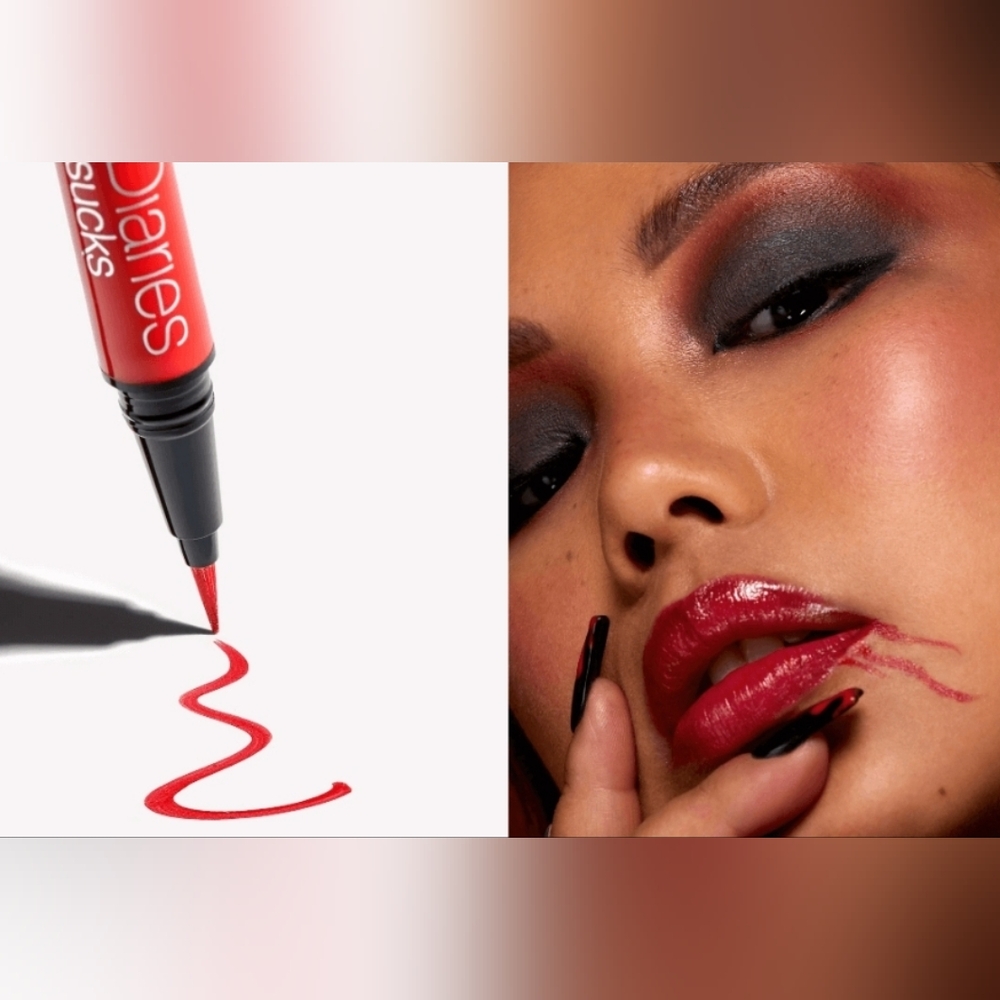 Lottie London x The Vampire Diaries: Love Sucks Collection x Red Face Pen - Picture 2 of 3